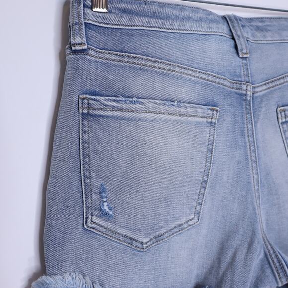 LIVERPOOL High Rise Christine A Line Fray Denim Shorts Rochester Blue Women's 6 - Picture 7 of 11